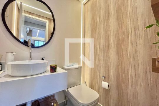Lavabo de apartamento à venda com 2 quartos, 57m² em Chácara Inglesa, São Paulo
