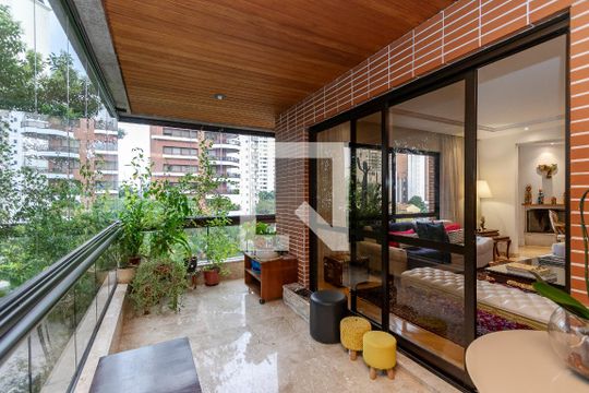 Varanda da Sala de apartamento para alugar com 4 quartos, 275m² em Campo Belo, São Paulo