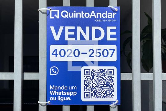 Fachada e placa de casa à venda com 2 quartos, 66m² em Jardim Borborema, São Bernardo do Campo