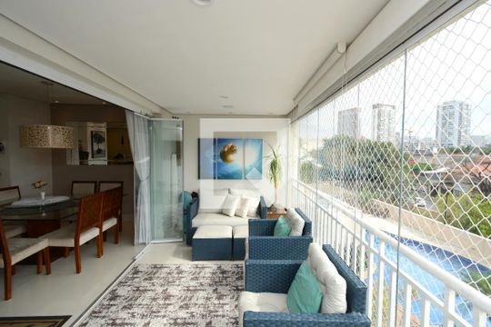 Varanda da Sala de apartamento à venda com 2 quartos, 93m² em Vila Campo Grande, São Paulo