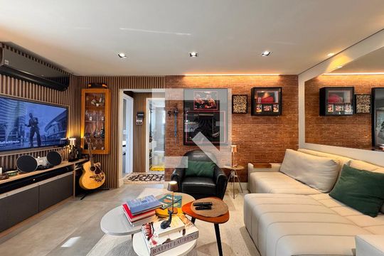Sala de apartamento à venda com 2 quartos, 65m² em Jardim Bela Vista, Santo André