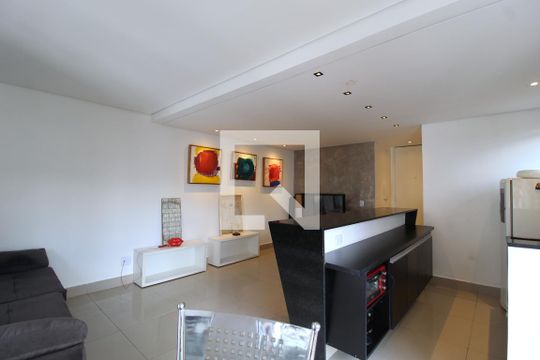 Sala/Cozinha de apartamento para alugar com 1 quarto, 70m² em Vila Nova Conceição, São Paulo