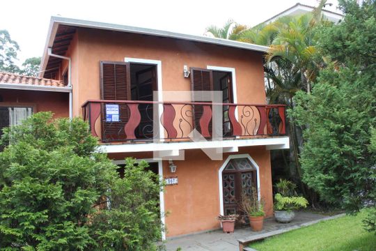 Fachada e Placa de casa de condomínio para alugar com 4 quartos, 750m² em Jardim Sao Paulo Ii, Cotia