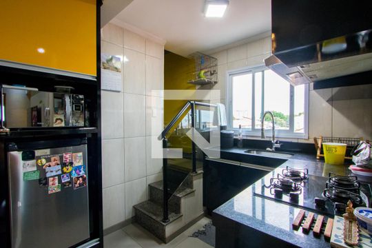 Sala/Cozinha de apartamento à venda com 3 quartos, 134m² em Vila Bela Vista, Santo André