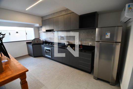 Área comum - Salão de festas Gourmet de apartamento para alugar com 2 quartos, 50m² em Mansões Santo Antônio, Campinas