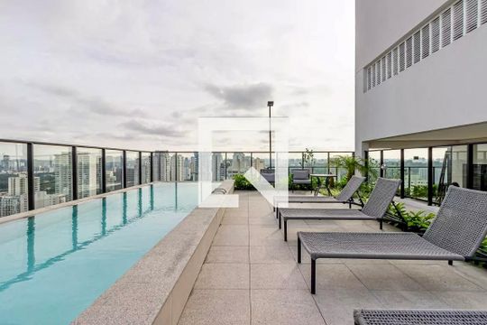 Área comum - Piscina de kitnet/studio para alugar com 1 quarto, 25m² em Santo Amaro, São Paulo