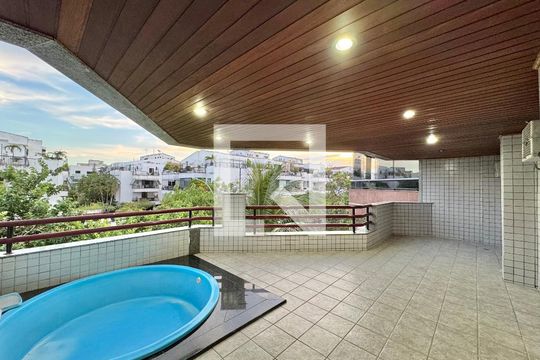 Varanda Sala de apartamento à venda com 3 quartos, 180m² em Recreio dos Bandeirantes, Rio de Janeiro