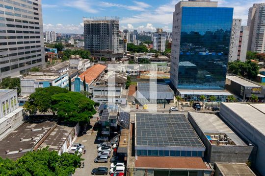 Vista da Varanda  de kitnet/studio para alugar com 0 quarto, 24m² em Santo Amaro, São Paulo