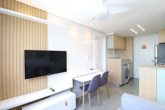 Sala de apartamento para alugar com 1 quarto, 28m² em Vila Romana, São Paulo