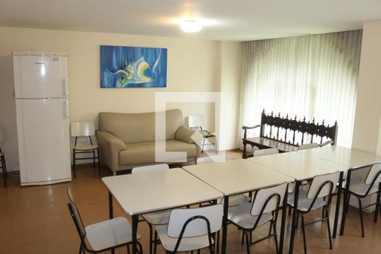 Área comum - Salão de festas de apartamento para alugar com 1 quarto, 60m² em Santo Antônio, São Caetano do Sul