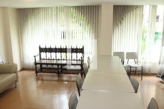 Área comum - Salão de festas de apartamento para alugar com 1 quarto, 60m² em Santo Antônio, São Caetano do Sul