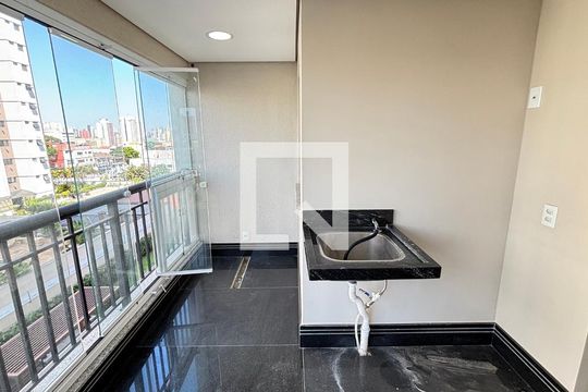 Sala - Sala de Jantar Varanda de apartamento para alugar com 2 quartos, 65m² em Vila Curuçá, Santo André