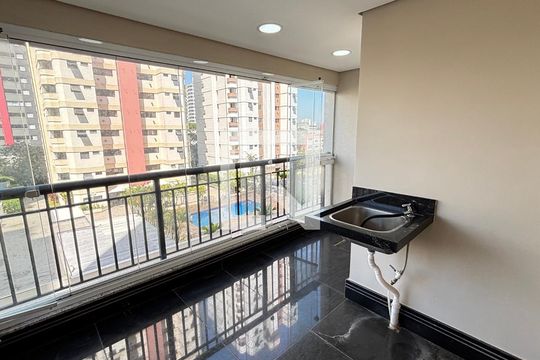 Sala - Sala de Jantar Varanda de apartamento para alugar com 2 quartos, 65m² em Vila Curuçá, Santo André