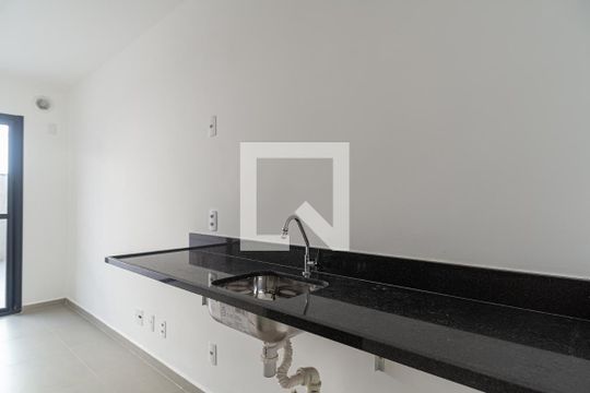 Cozinha de kitnet/studio para alugar com 1 quarto, 29m² em Bela Vista, São Paulo