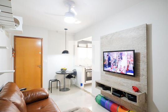 Sala de apartamento à venda com 1 quarto, 57m² em Boa Vista, São Caetano do Sul