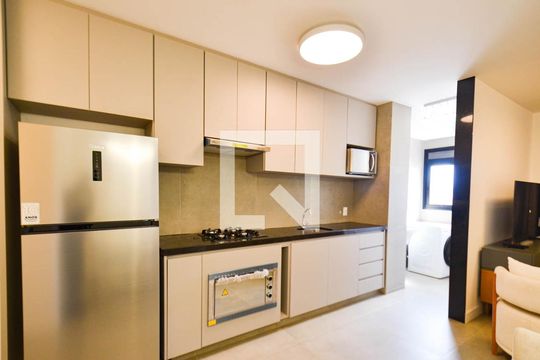 Cozinha de apartamento à venda com 1 quarto, 55m² em Lourdes, Belo Horizonte