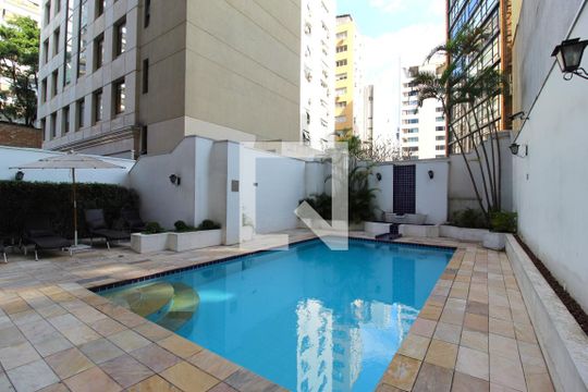 Área Comum - Piscina de kitnet/studio para alugar com 1 quarto, 40m² em Itaim Bibi, São Paulo