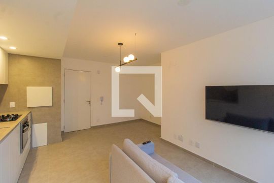 Sala/Cozinha/Área de Serviço de apartamento à venda com 2 quartos, 53m² em Fátima, Canoas