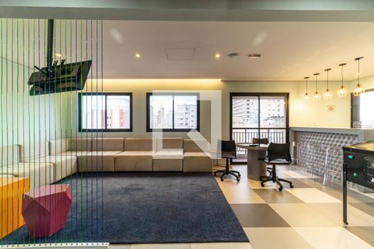 Lounge de kitnet/studio para alugar com 1 quarto, 27m² em Campos Elíseos, São Paulo