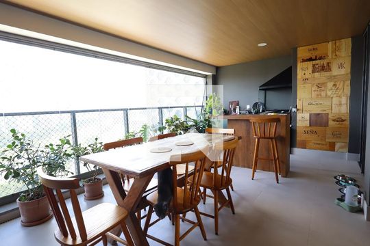 Varanda gourmet de apartamento à venda com 4 quartos, 265m² em Jardim Fonte do Morumbi, São Paulo