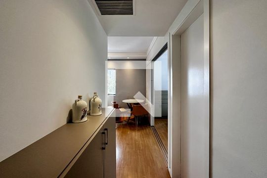 Sala de apartamento à venda com 1 quarto, 34m² em Brooklin Novo, São Paulo