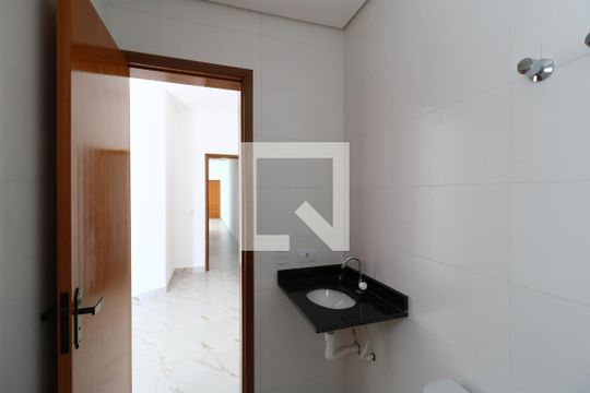 Banheiro da Suíte de apartamento à venda com 3 quartos, 175m² em Campestre, Santo André