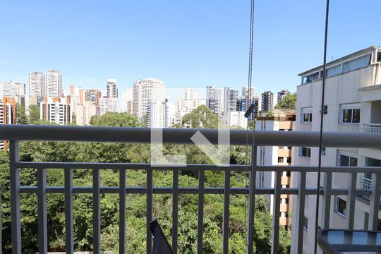 Vista da Varanda da Sala de apartamento à venda com 1 quarto, 66m² em Panamby, São Paulo