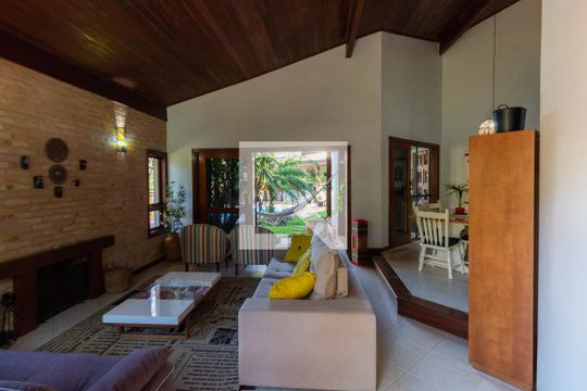 Sala de casa de condomínio para alugar com 3 quartos, 270m² em Colinas do Ermitage (sousas), Campinas