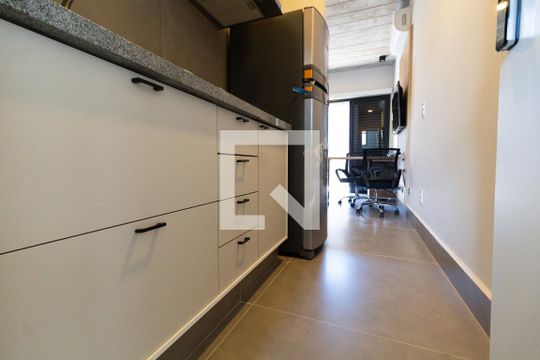 COZINHA de kitnet/studio para alugar com 1 quarto, 17m² em Cidade Universitária, Campinas
