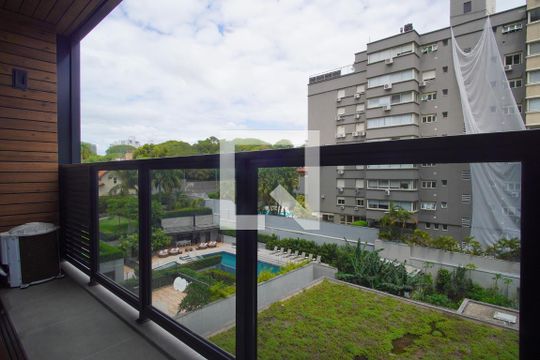 Sala - Varanda de apartamento para alugar com 1 quarto, 45m² em Boa Vista, Porto Alegre