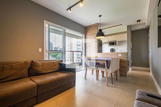 Sala/Cozinha de apartamento à venda com 2 quartos, 60m² em Pinheiros, São Paulo