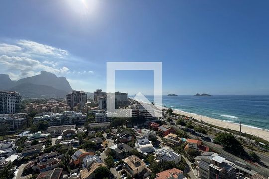 Varanda - Vista de apartamento à venda com 1 quarto, 52m² em Barra da Tijuca, Rio de Janeiro