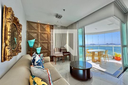 Sala de apartamento à venda com 1 quarto, 52m² em Barra da Tijuca, Rio de Janeiro
