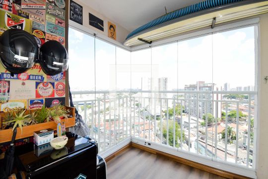 Varanda da Sala de apartamento para alugar com 2 quartos, 75m² em Vila Augusta, Guarulhos