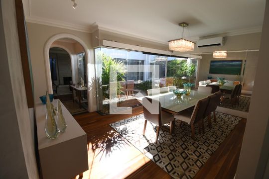 Sala de Jantar de casa de condomínio para alugar com 4 quartos, 398m² em Vila Hollândia, Campinas