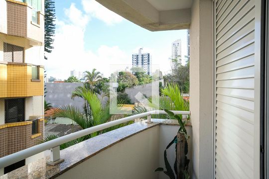 Varanda da suíte de apartamento à venda com 3 quartos, 104m² em Vila Caminho do Mar, São Bernardo do Campo