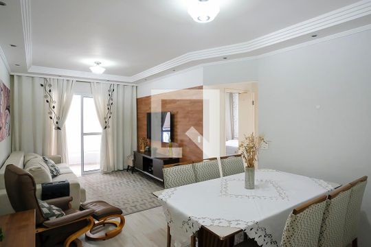 Sala de apartamento à venda com 3 quartos, 104m² em Vila Caminho do Mar, São Bernardo do Campo