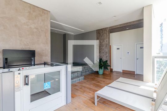 Área comum - Piscina de kitnet/studio à venda com 1 quarto, 31m² em Pinheiros, São Paulo