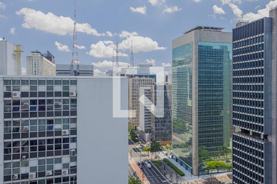 Vista de kitnet/studio para alugar com 1 quarto, 38m² em Bela Vista, São Paulo