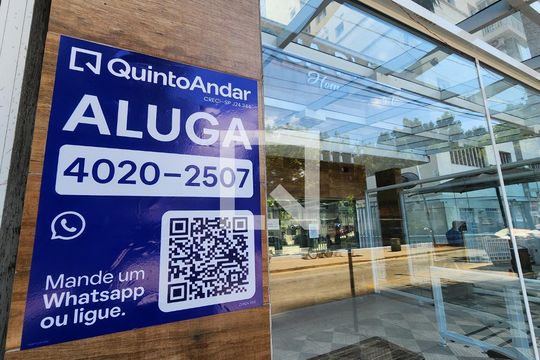 Fachada ADESIVO INSTALADO de apartamento para alugar com 2 quartos, 64m² em Marapé, Santos