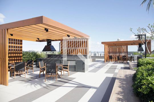Área Comum - Quiosque Churrasqueira de kitnet/studio à venda com 1 quarto, 25m² em Farroupilha, Porto Alegre