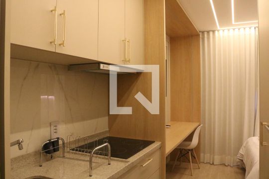 Cozinha de kitnet/studio à venda com 1 quarto, 25m² em Perdizes, São Paulo