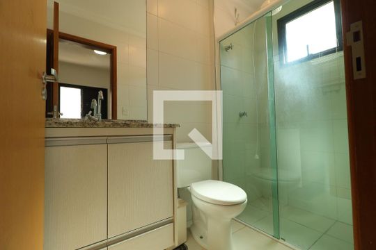 Banheiro da Suíte de apartamento para alugar com 1 quarto, 54m² em Jardim Nova Alianca Sul, Ribeirão Preto