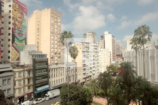 Studio - Sala / Quarto / Cozinha Vista de kitnet/studio à venda com 1 quarto, 28m² em Centro Histórico, Porto Alegre
