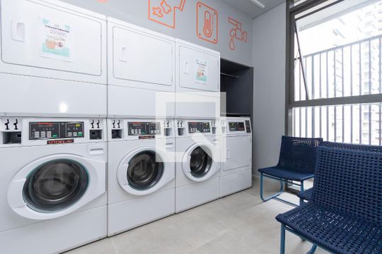 Lavanderia de kitnet/studio para alugar com 1 quarto, 22m² em Santo Amaro, São Paulo