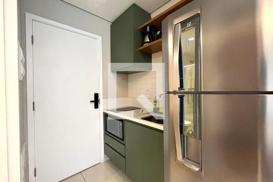 Cozinha  de kitnet/studio à venda com 1 quarto, 27m² em Vila Clementino, São Paulo