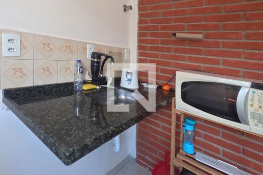 Cozinha Americana de apartamento para alugar com 1 quarto, 25m² em Itararé, Santos