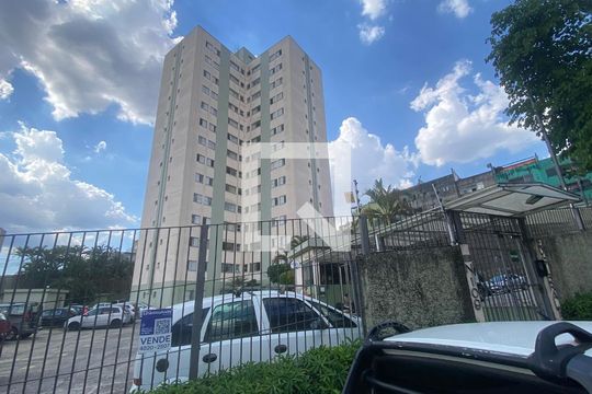 Fachada + placa  de apartamento à venda com 2 quartos, 50m² em Jardim Jaú (zona Leste), São Paulo