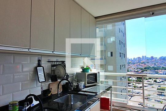 Cozinha de kitnet/studio para alugar com 1 quarto, 40m² em Jardim do Mar, São Bernardo do Campo