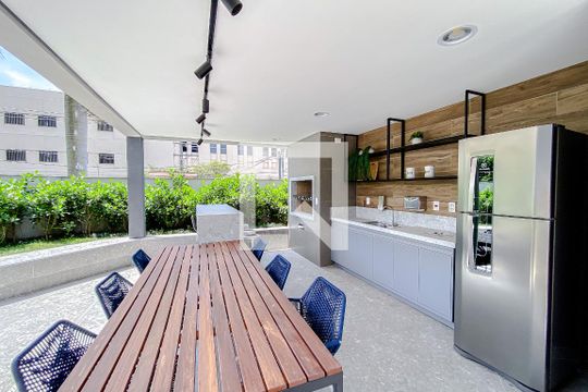 Área comum - Churrasqueira de kitnet/studio para alugar com 1 quarto, 22m² em Vila Mariana, São Paulo